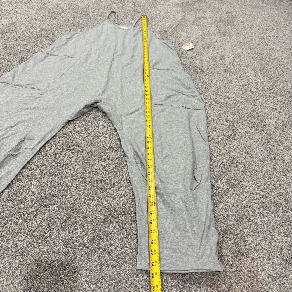 NWT Free People Movement Hotshot Onesie Jumpsuit Heather Grey Cotton Women’s L - Picture 7 of 13